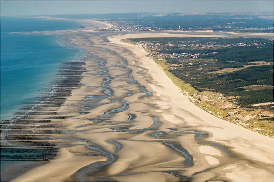 Vue aérienne de la Baie de Somme